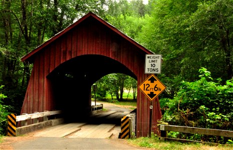 Covered bridge near Yachats photo