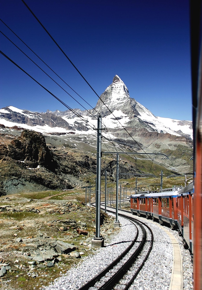 Railway Bernina Railway Winter