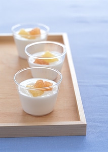 Fruits and yogurt photo