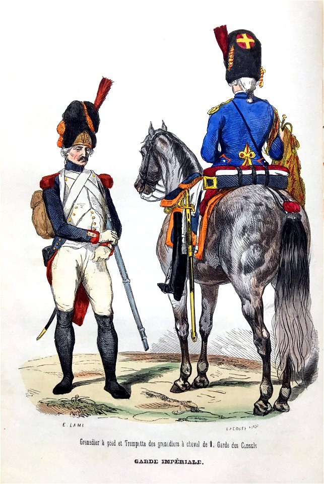 Uniformes et portraits militaires de la Garde Impériale de Napoléon