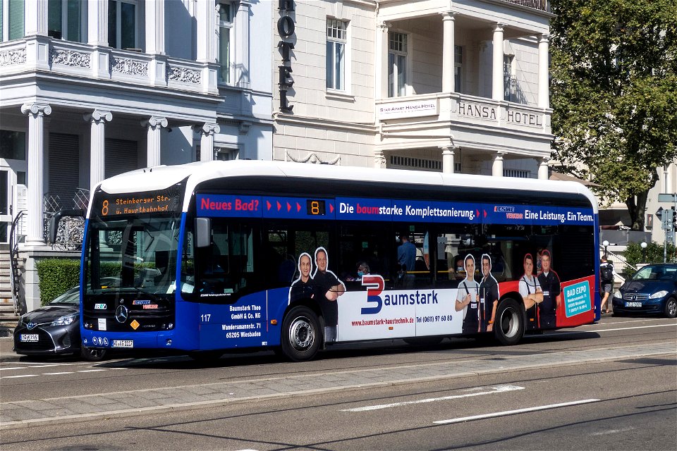 ESWE, Wiesbaden - Wagen 117 - WI-VG 1117 - Mercedes-Benz O 530 eCitaro (VIN WEB62863013140321 / 2020) - Baumstark - Wiesbaden, 08.09.2021