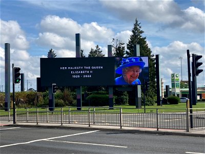 Queen Elizabeth Tribute, Bridgewater Circle, Barton Dock Road, Stretford