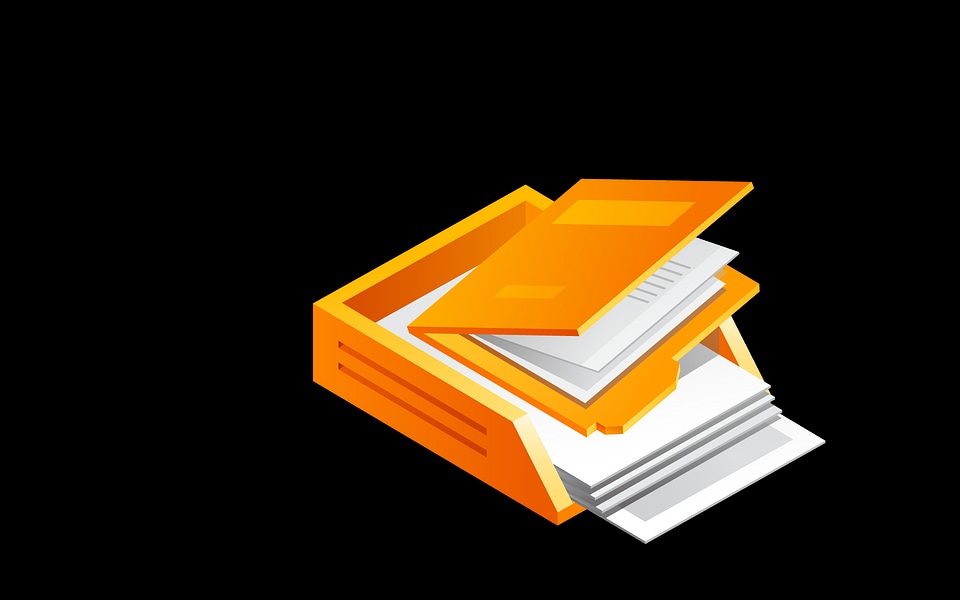 Paper tray on folder
