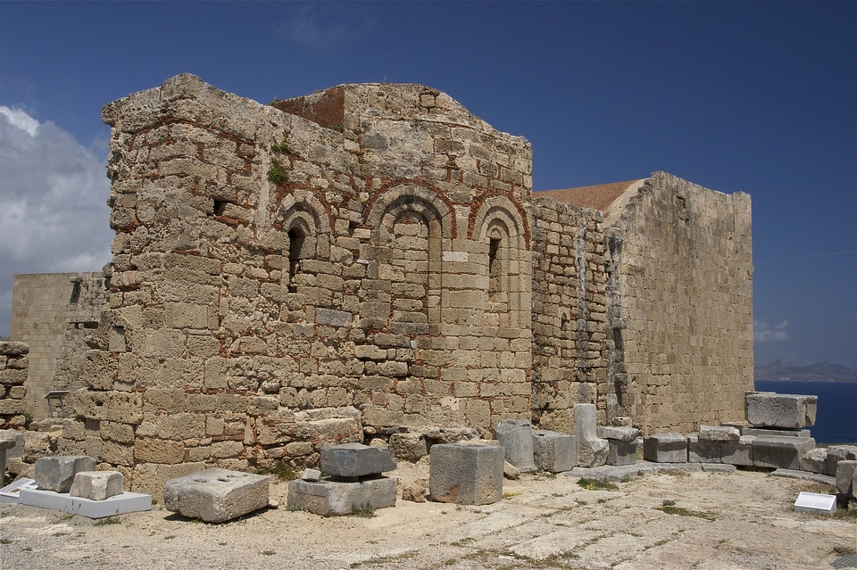 The ruins of an ancient byzantine church