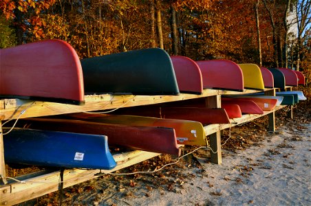 canoes and kayaks, lake crabtree photo