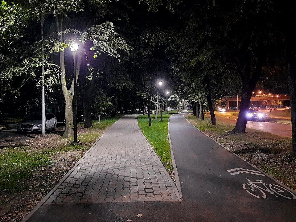 Pedestrian-bicycle zone in Bulevar Desanke Maksimović, Banja Luka, BiH (1)