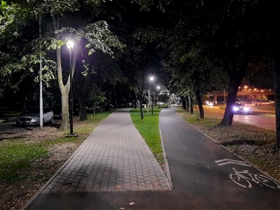 Pedestrian-bicycle zone in Bulevar Desanke Maksimović, Banja Luka, BiH (1)