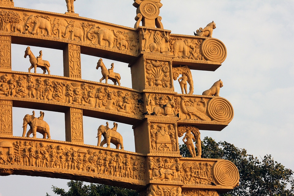 Buddhist monument gates