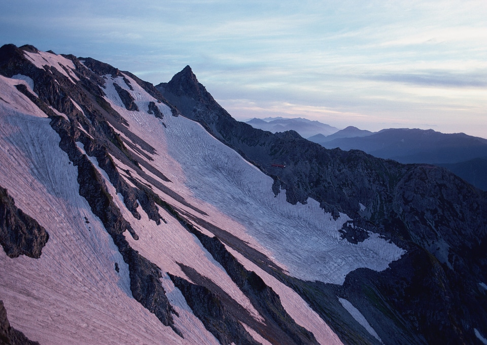 Mountain top covered with snow