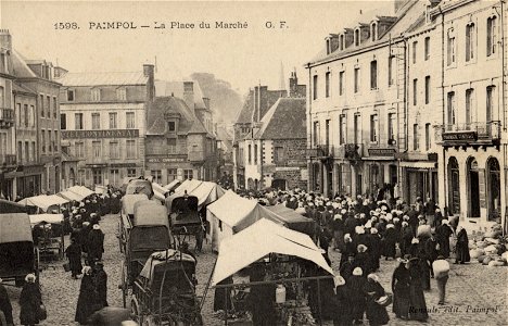 PAIMPOL le marché vers 1900 photo