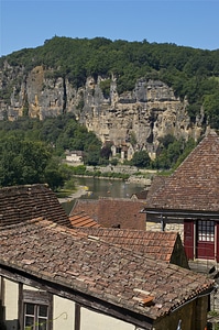 beautiful village of La roque gageac dordogne perigord France photo