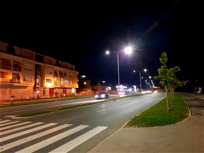 Istočni tranzit (unnamed boulevard) in Obilićevo, Banja Luka, BiH at night (1)