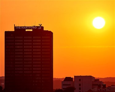 the hartford building on a hot day