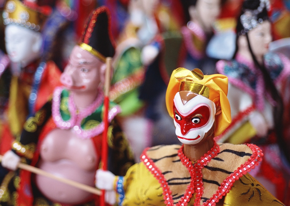 Chinese classical character model is tourist souvenirs