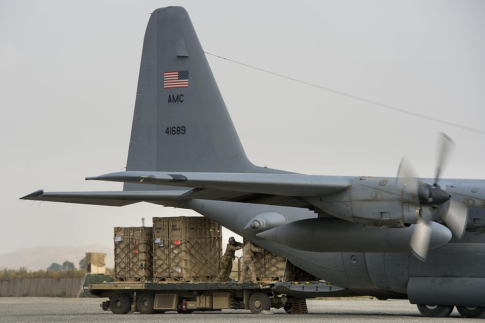 A loadmaster from the 774th Expeditionary Air Lift