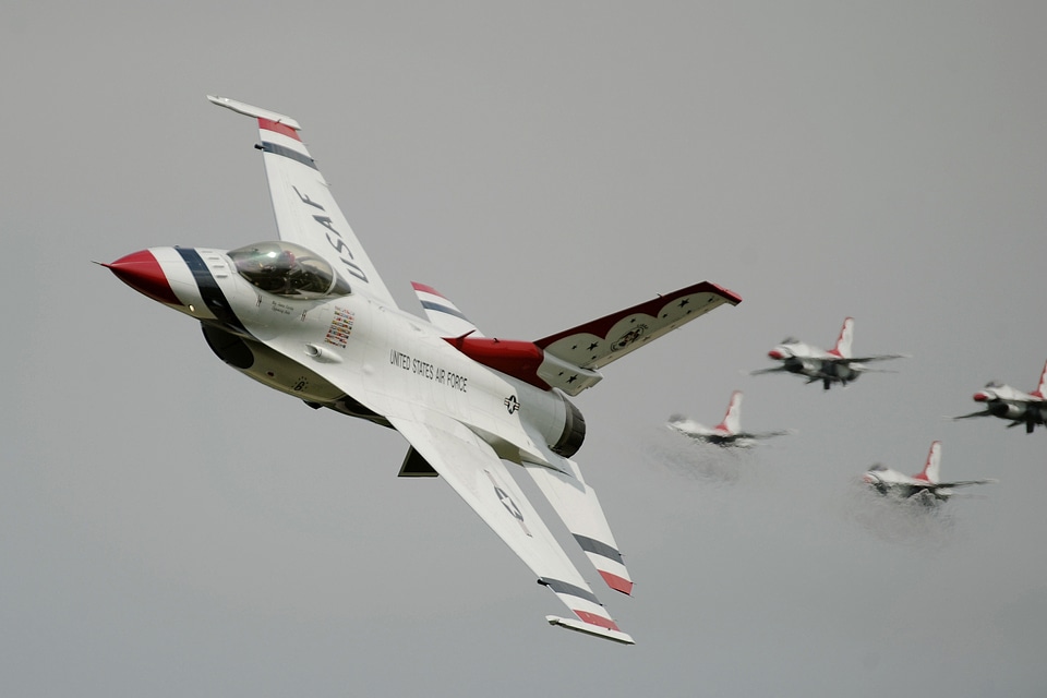 F-16 Fighting Falcon Thunderbirds with the U.S. Air Force