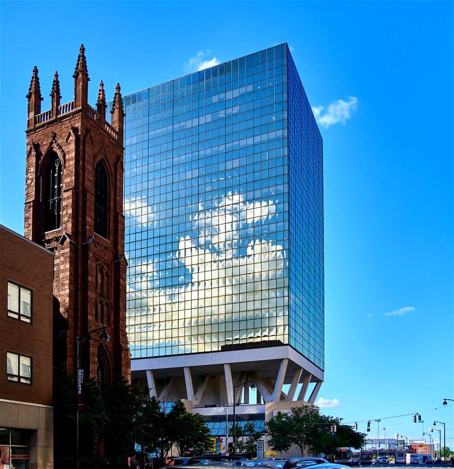 christ church cathedral w/ 1 corporate center behind it.