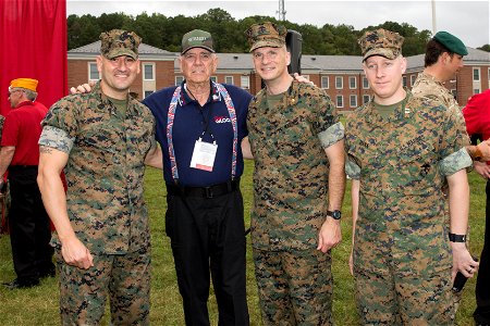 R. Lee Ermey and the HQ Co. Staff photo