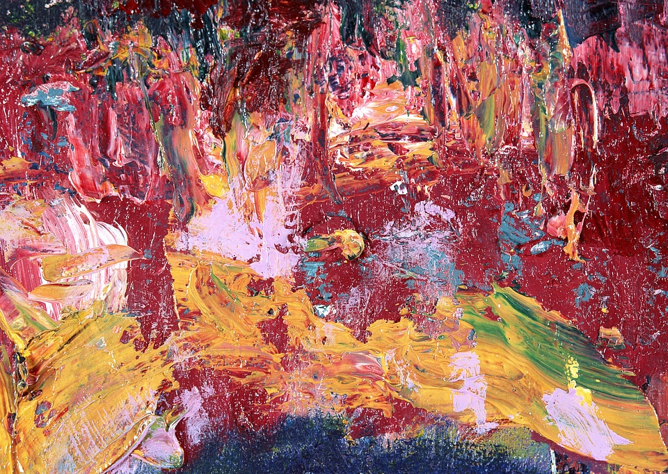 abstract pained canvas