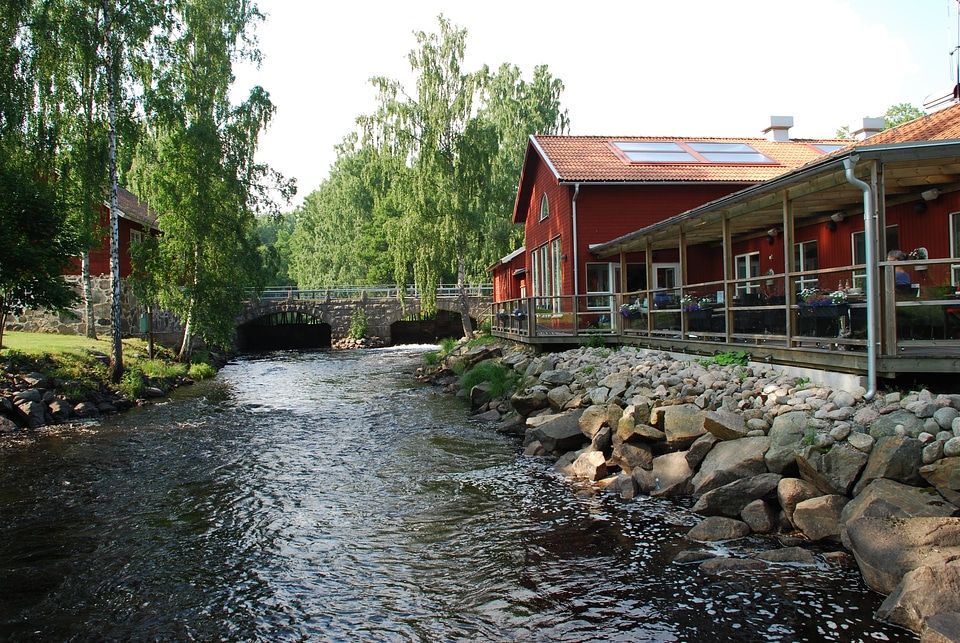 house by the side of a creek