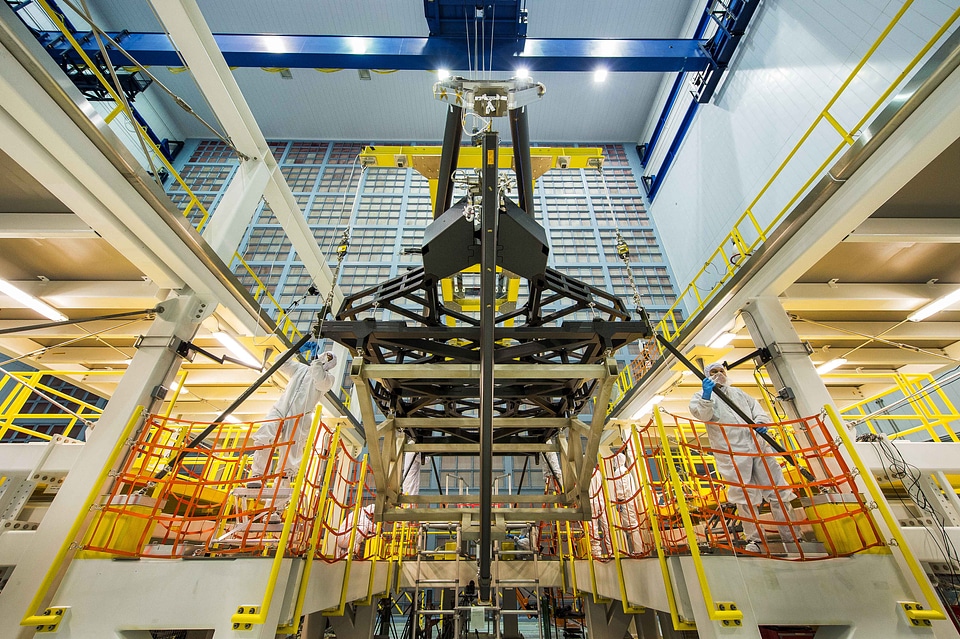 Space Telescope Pathfinder Backplane in the Cleanroo