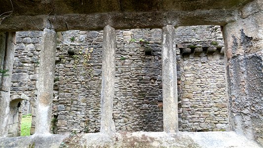 whalley Abbey stone frame stone background