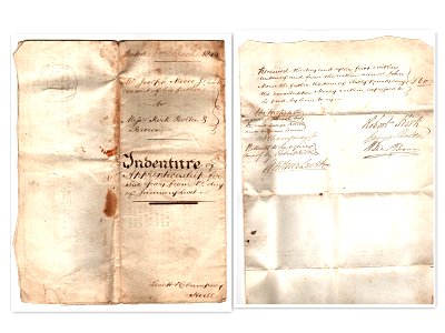 Joseph Moore 1844 Indenture - Outer Side