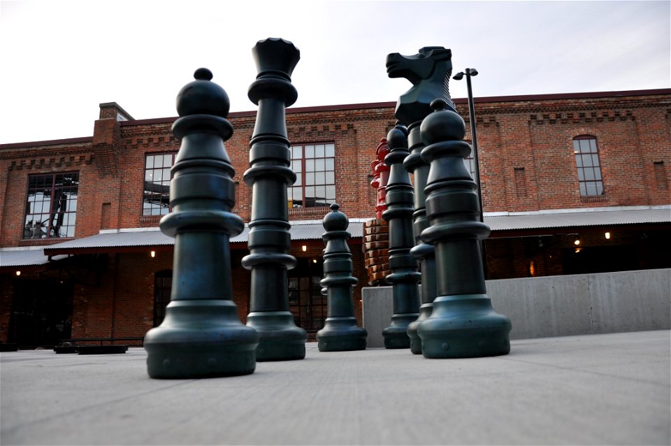 Giant chess pieces