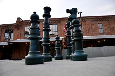 Giant chess pieces