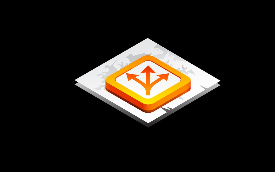 Cartoon City Map Icon With Traffic Sign
