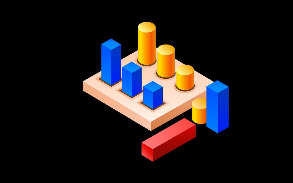 Collection of child toy bricks construction