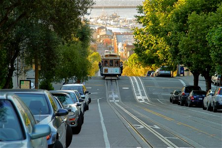 Powell Hyde Cable Car on Hyde Street, San Francisco