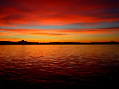 Sunrise at Columbia River in WA photo