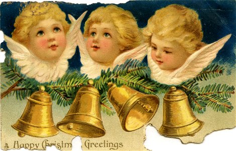 "Happy Christmas Greetings" - Christmas postcard