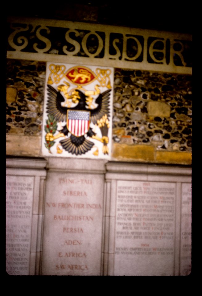 War Memorial from cloister