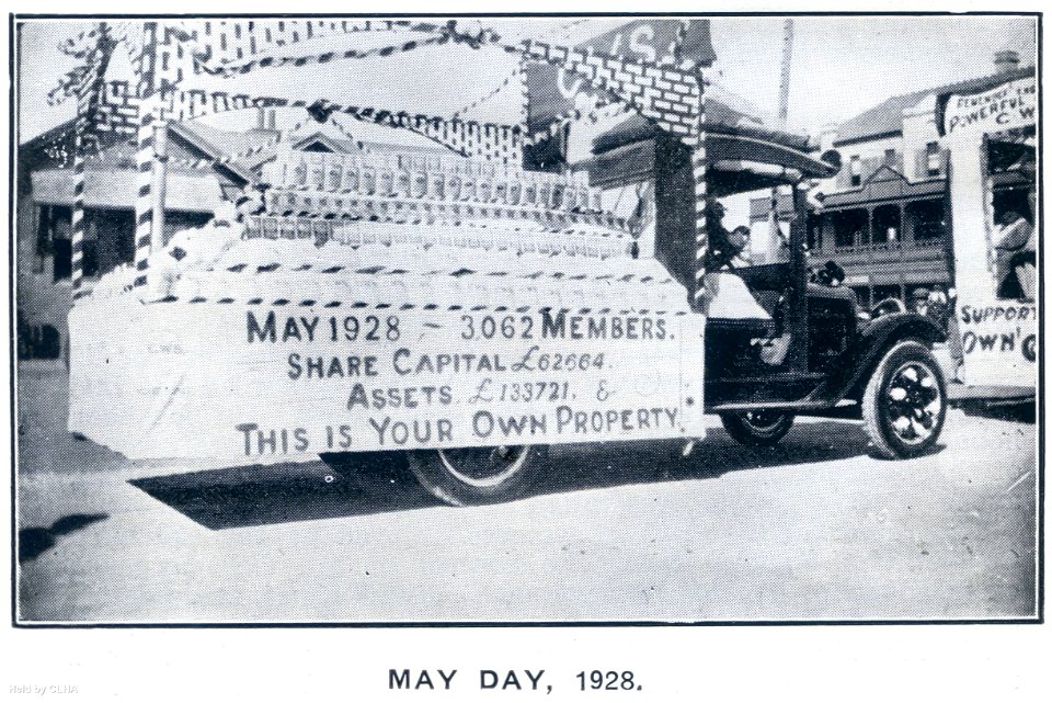 Kurri Kurri Co-operative Society's float, May Day, 1928
