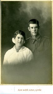 Ken Foster with sister, Girlie, [n.d.] photo