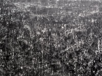white cardboard painted black with scratches
