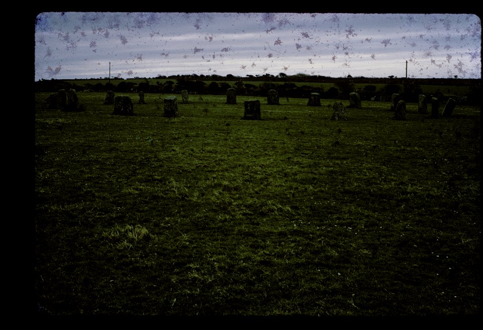 Stone Circle, Cornwall, stone circle possibly reversed, possibly merry maidens