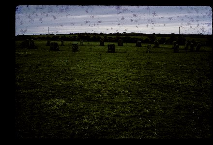 Stone Circle, Cornwall, stone circle possibly reversed, possibly merry maidens photo