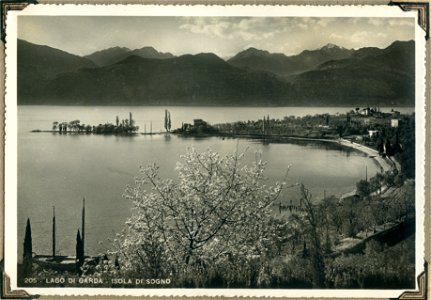 Isola di Sogno, Lago di Garda (Lake Garda), Italy, [1944] - Postcard photo