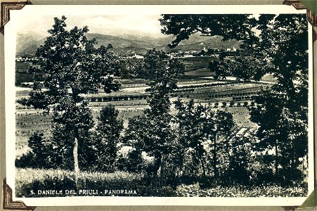 Panorama of St Daniele del Friuli, Italy, [1944] - Postcard photo