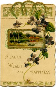 "Health, wealth and happiness" - New Year card photo