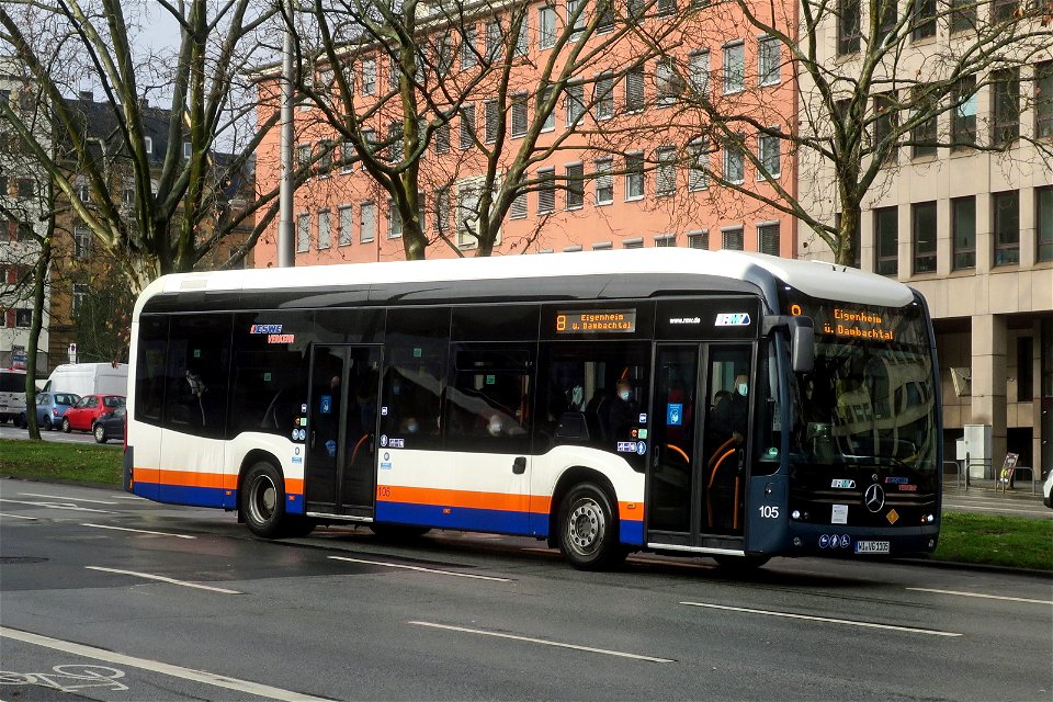 ESWE, Wiesbaden - Wagen 105 - WI-VG 1105 - Mercedes-Benz O 530 eCitaro (VIN WEB62863013138478/2019) - exTaunus Auto - Wiesbaden, 21.12.2022