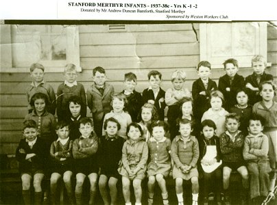 Stanford Merthyr School Kindergarten, First and Second Class, Stanford Merthyr, NSW, 1937-38.
