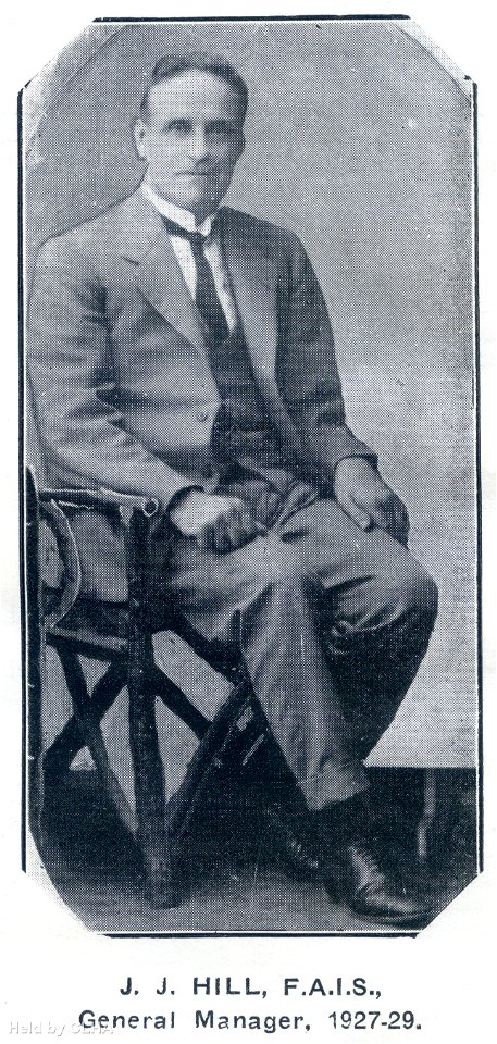 J. J. Hill, F.A.I.S., General Manager, Kurri Kurri Co-operative Society, 1927-1929