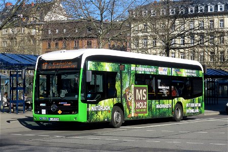 ESWE, Wiesbaden - Wagen 114 - WI-VG 1114 - Mercedes-Benz O 530 eCitaro (2020) - MS-Holzfachmarkt - Wiesbaden, 10.03.2022