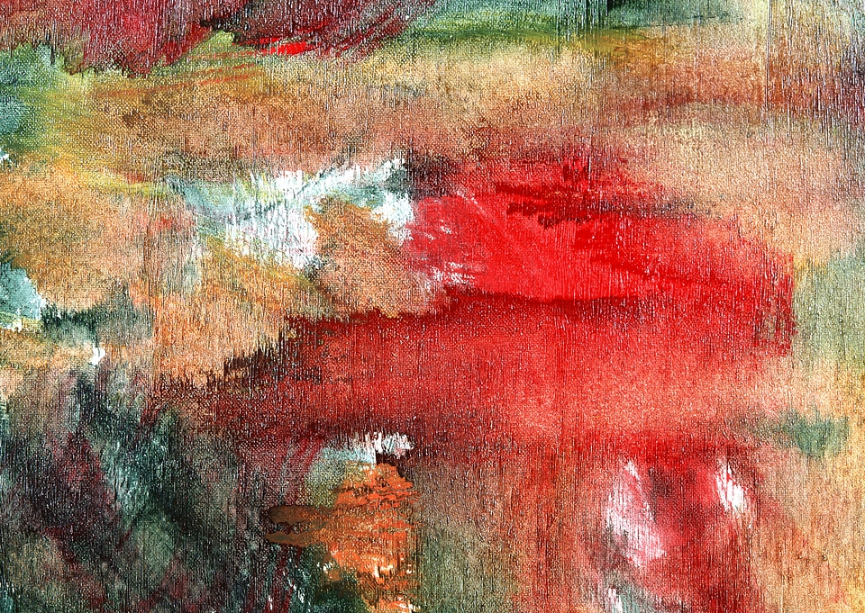 abstract pained canvas