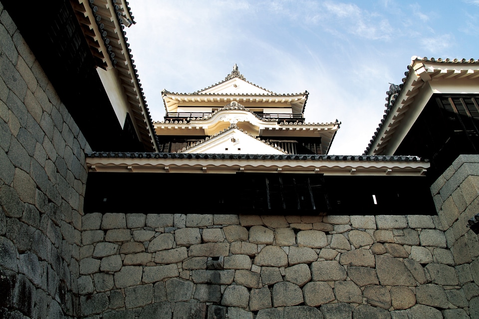 Wall of temple Matsuyama Shikoku Japan