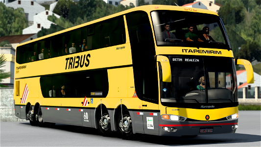Ônibus Marcopolo G6 1800 DD Skin Tribus Itapemirim ETS2 Euro Truck Simulator 2